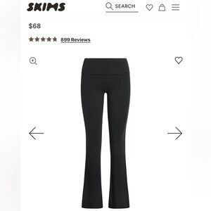 Women's Skims Black Foldover Pants